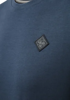 Rab T-Shirts & Baselayers-Mens Basecamp Logo Badge LS Tee - Tempest Blue