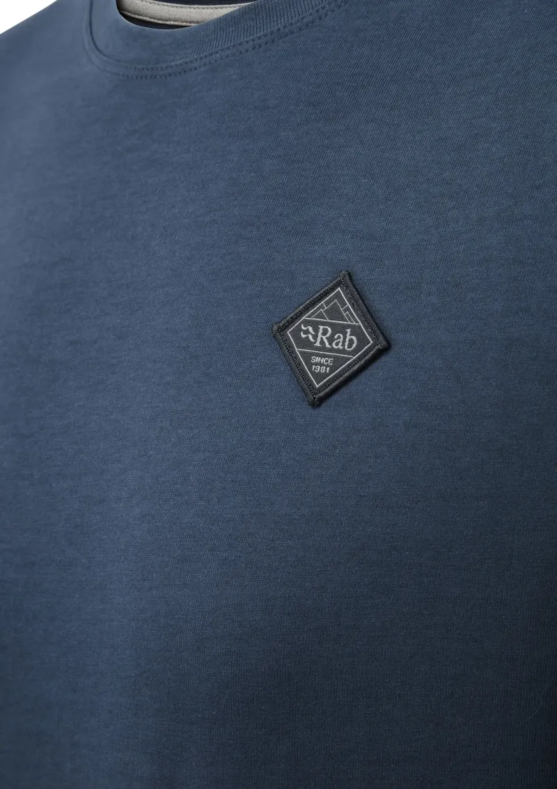 Rab T-Shirts & Baselayers-Mens Basecamp Logo Badge LS Tee - Tempest Blue