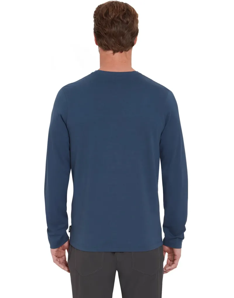 Rab T-Shirts & Baselayers-Mens Basecamp Logo Badge LS Tee - Tempest Blue