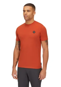 Rab T-Shirts & Baselayers-Mens Basecamp Logo Badge Tee - Red Clay