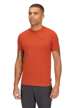 Rab T-Shirts & Baselayers-Mens Basecamp Logo Tee - Red Clay