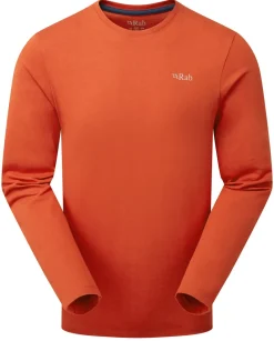 Rab T-Shirts & Baselayers-Mens Basecamp 3 Peaks LS Tee - Red Clay