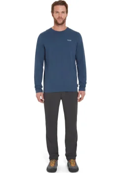 Rab T-Shirts & Baselayers-Mens Basecamp 3 Peaks LS Tee - Tempest Blue