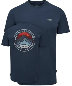 Rab T-Shirts & Baselayers-Mens Basecamp 3 Peak Tee - Tempest Blue