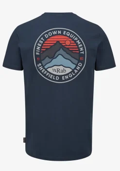 Rab T-Shirts & Baselayers-Mens Basecamp 3 Peak Tee - Tempest Blue