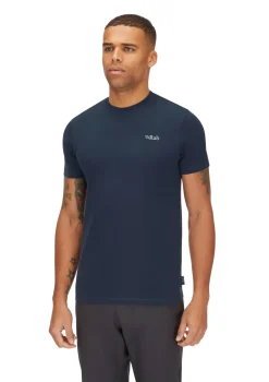 Rab T-Shirts & Baselayers-Mens Basecamp 3 Peak Tee - Tempest Blue