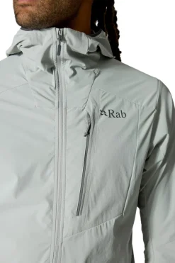 Rab Softshell Jackets-Mens Borealis Alpine Hoody - Light Zinc