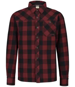 Rab Shirts-Mens Boundary Shirt - Oxblood Red Check