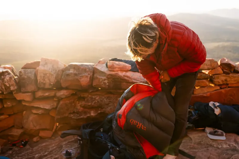 Rab Insulated Jackets-Mens Cirrus Alpine Jacket - Tuscan Red-Dark Horizon
