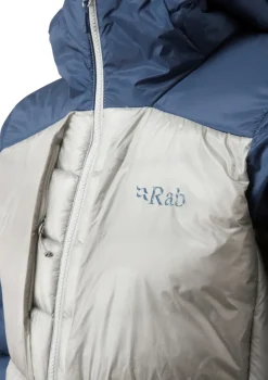 Rab Insulated Jackets-Mens Cirrus Ultra Hoody - Tempest Blue-Light Zinc
