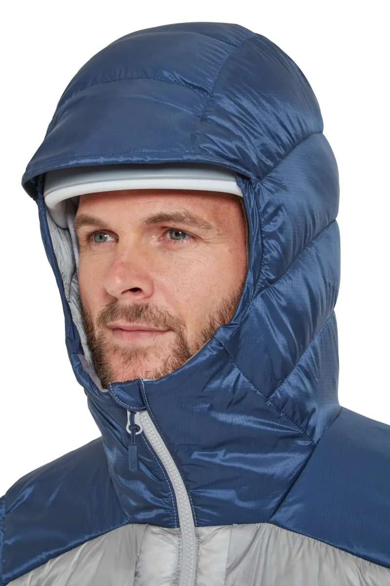 Rab Insulated Jackets-Mens Cirrus Ultra Hoody - Tempest Blue-Light Zinc