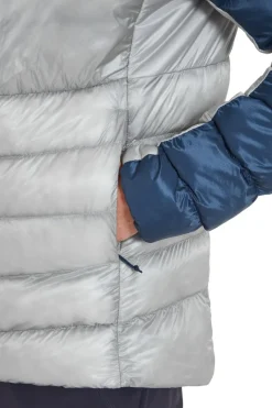Rab Insulated Jackets-Mens Cirrus Ultra Hoody - Tempest Blue-Light Zinc