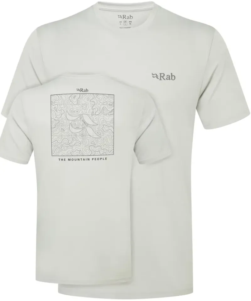 Rab T-Shirts & Baselayers-Mens Crimp Elevation Tee - Light Zinc