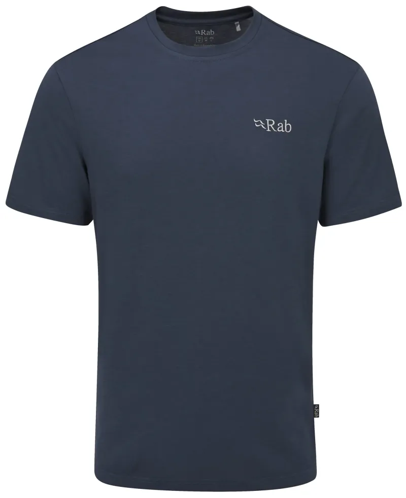 Rab T-Shirts & Baselayers-Mens Crimp Elevation Tee - Tempest Blue