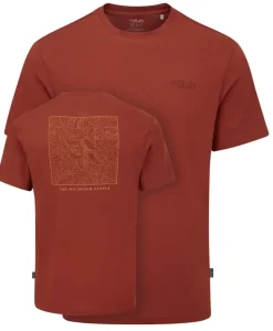 Rab T-Shirts & Baselayers-Mens Crimp Elevation Tee - Tuscan Red