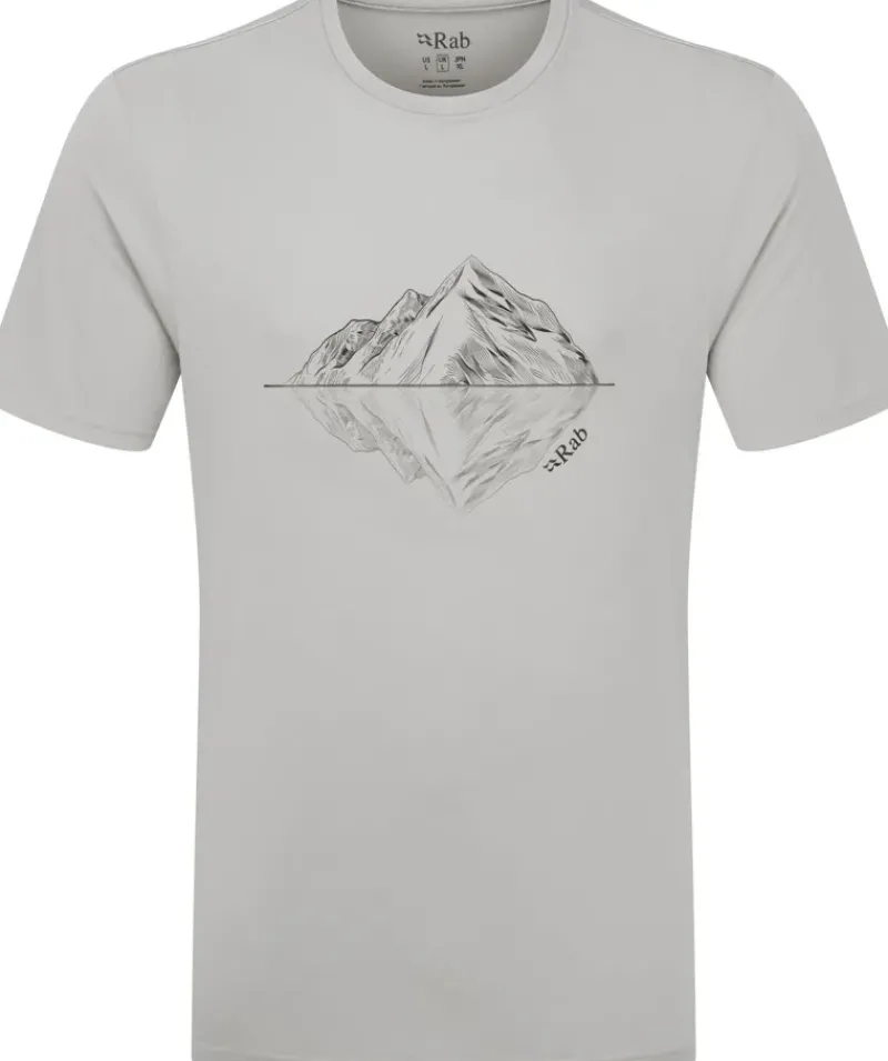 Rab T-Shirts & Baselayers-Mens Crimp Reflection Tee - Light Zinc