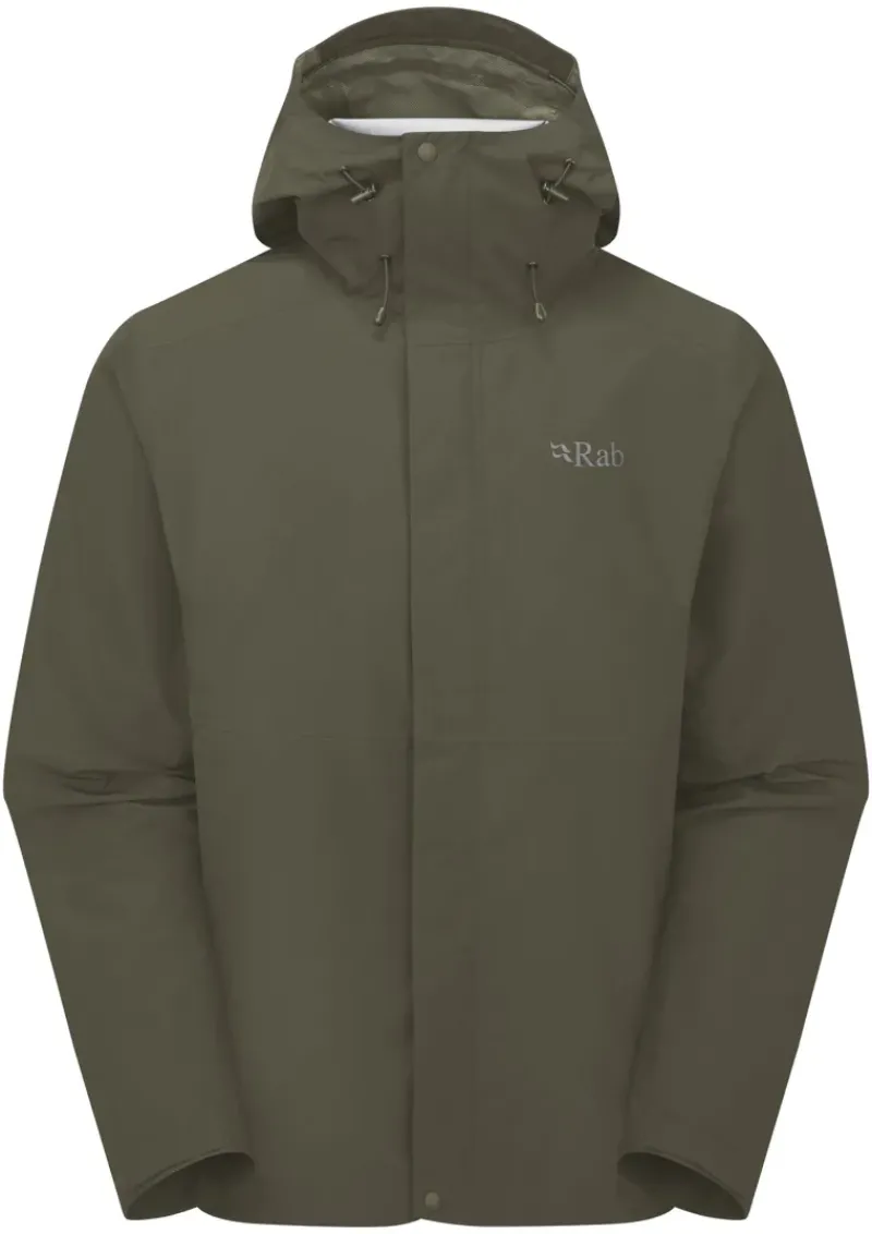 Rab Waterproof Jackets-Mens Downpour Jacket - Army