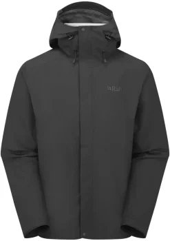 Rab Waterproof Jackets-Mens Downpour Jacket - Black