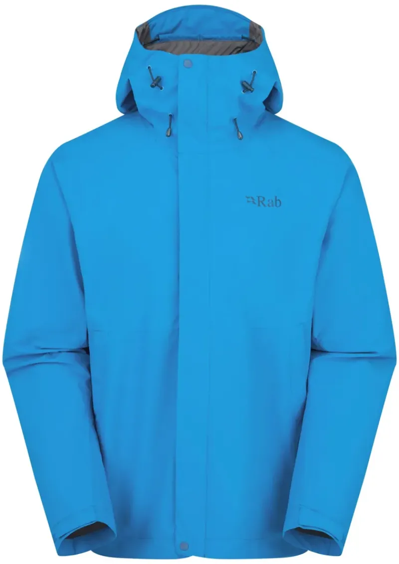 Rab Waterproof Jackets-Mens Downpour Jacket - Maya Blue