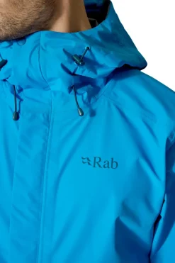 Rab Waterproof Jackets-Mens Downpour Jacket - Maya Blue