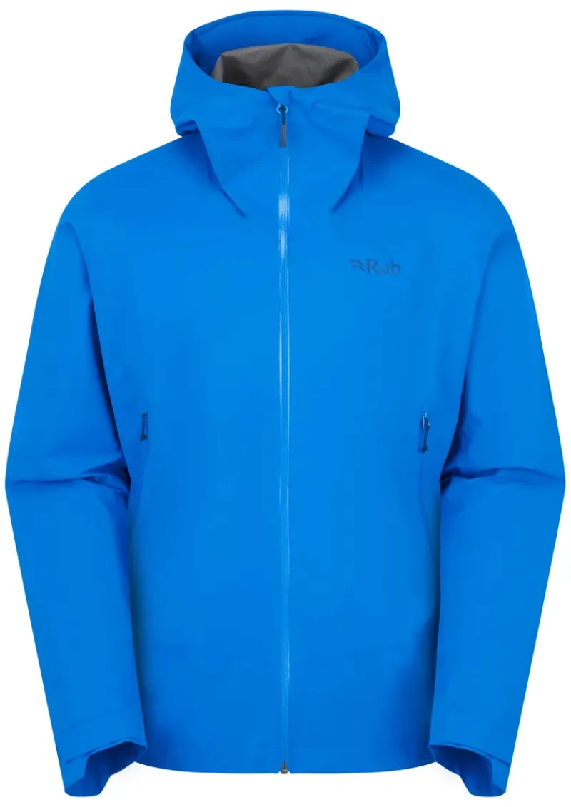 Rab Waterproof Jackets-Mens Downpour Light Jacket - Maya Blue