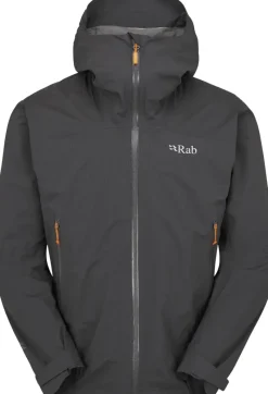 Rab Waterproof Jackets-Mens Downpour Light Jacket - Anthracite