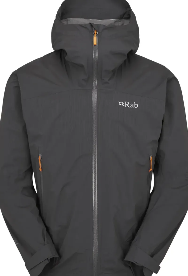Rab Waterproof Jackets-Mens Downpour Light Jacket - Anthracite