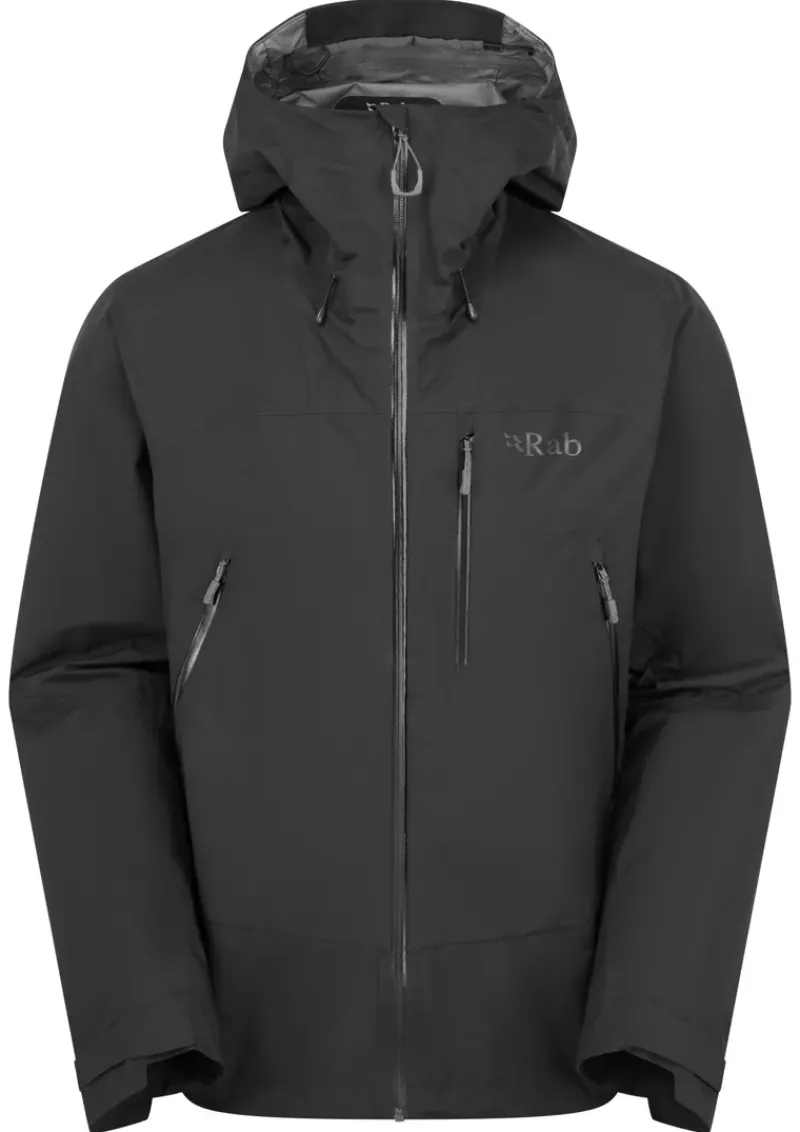 Rab Waterproof Jackets-Mens Downpour Mountain Jacket - Black