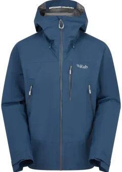 Rab Waterproof Jackets-Mens Downpour Mountain Jacket - Tempest Blue