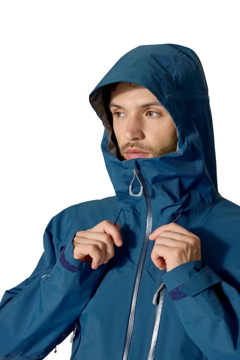 Rab Waterproof Jackets-Mens Downpour Mountain Jacket - Tempest Blue
