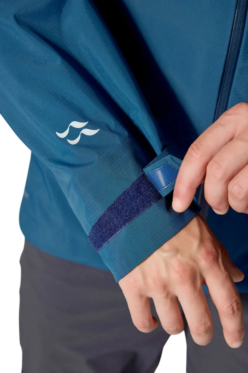 Rab Waterproof Jackets-Mens Downpour Mountain Jacket - Tempest Blue