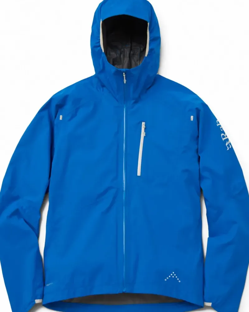 Rab Waterproof Jackets-Mens Downpour Trail Light Jacket - Maya Blue