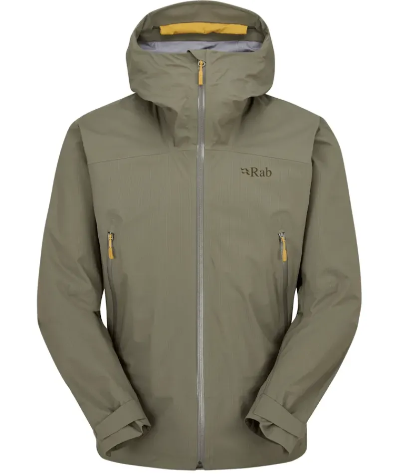 Rab Waterproof Jackets-Mens Firewall Light Jacket - Light Khaki