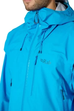 Rab Waterproof Jackets-Mens Firewall Mountain Jacket - Maya Blue