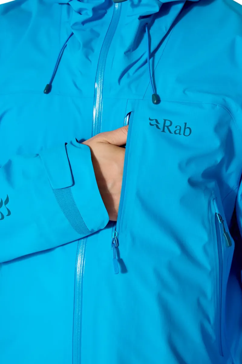 Rab Waterproof Jackets-Mens Firewall Mountain Jacket - Maya Blue
