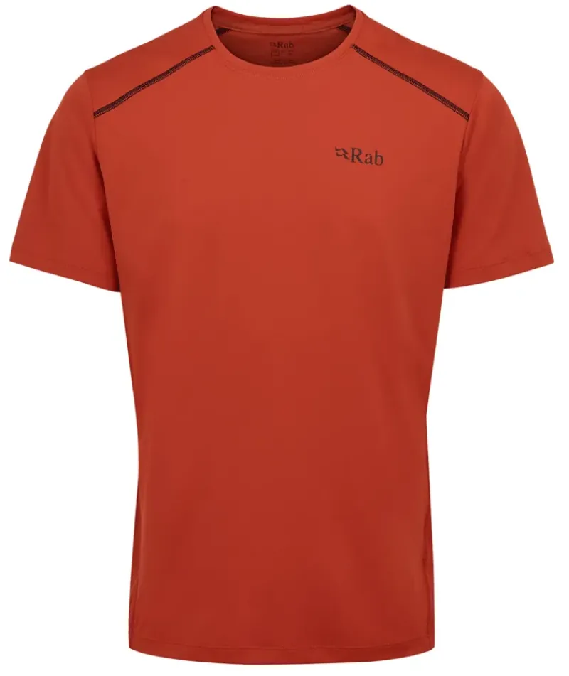 Rab T-Shirts & Baselayers-Mens Force Short Sleeved Tee - Tuscan Red