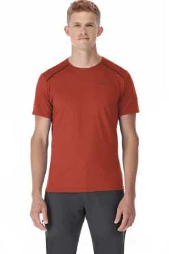 Rab T-Shirts & Baselayers-Mens Force Short Sleeved Tee - Tuscan Red