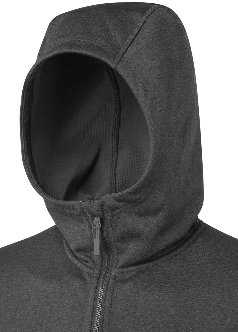 Rab Fleece & Mid Layer-Mens Geon Hoody - Black - Steel Marl