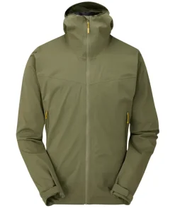 Rab Waterproof Jackets-Mens Kinetic 2.0 Jacket - Light Khaki