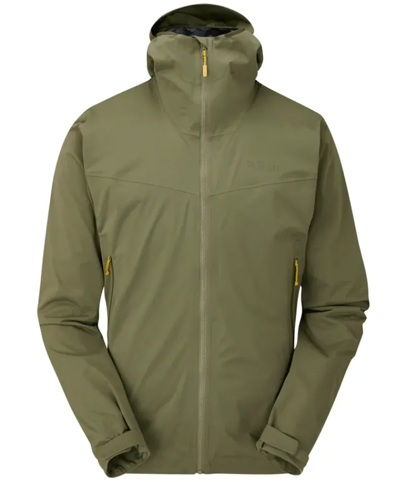 Rab Waterproof Jackets-Mens Kinetic 2.0 Jacket - Light Khaki
