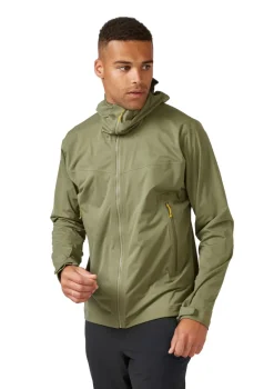 Rab Waterproof Jackets-Mens Kinetic 2.0 Jacket - Light Khaki