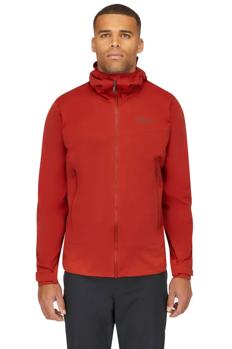 Rab Waterproof Jackets-Mens Kinetic 2.0 Jacket - Tuscan Red