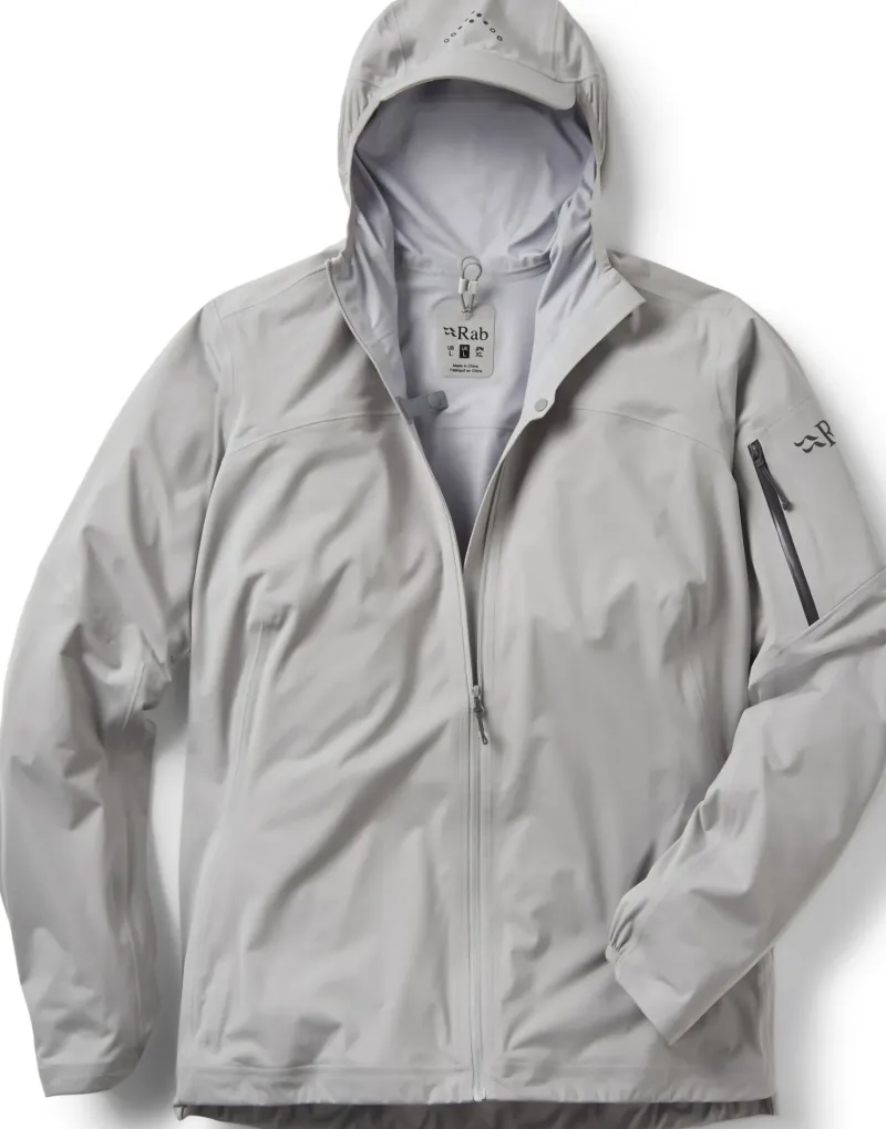 Rab Waterproof Jackets-Mens Kinetic Ultra Jacket - Light Zinc