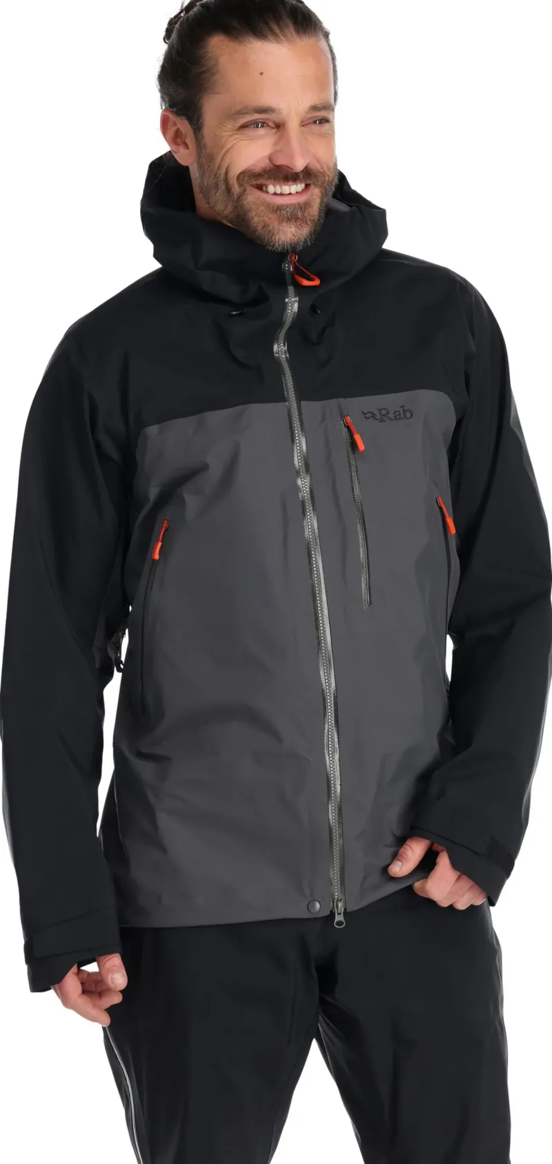 Rab Waterproof Jackets-Mens Latok Mountain GTX Jacket - Black-Graphene