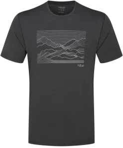 Rab T-Shirts & Baselayers-Mens Mantle Outline Tee - Ebony