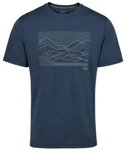 Rab T-Shirts & Baselayers-Mens Mantle Outline Tee - Tempest Blue