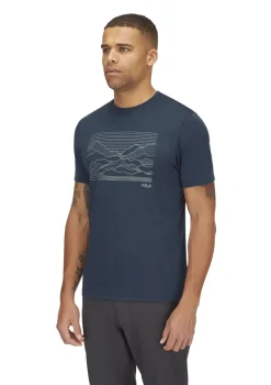 Rab T-Shirts & Baselayers-Mens Mantle Outline Tee - Tempest Blue