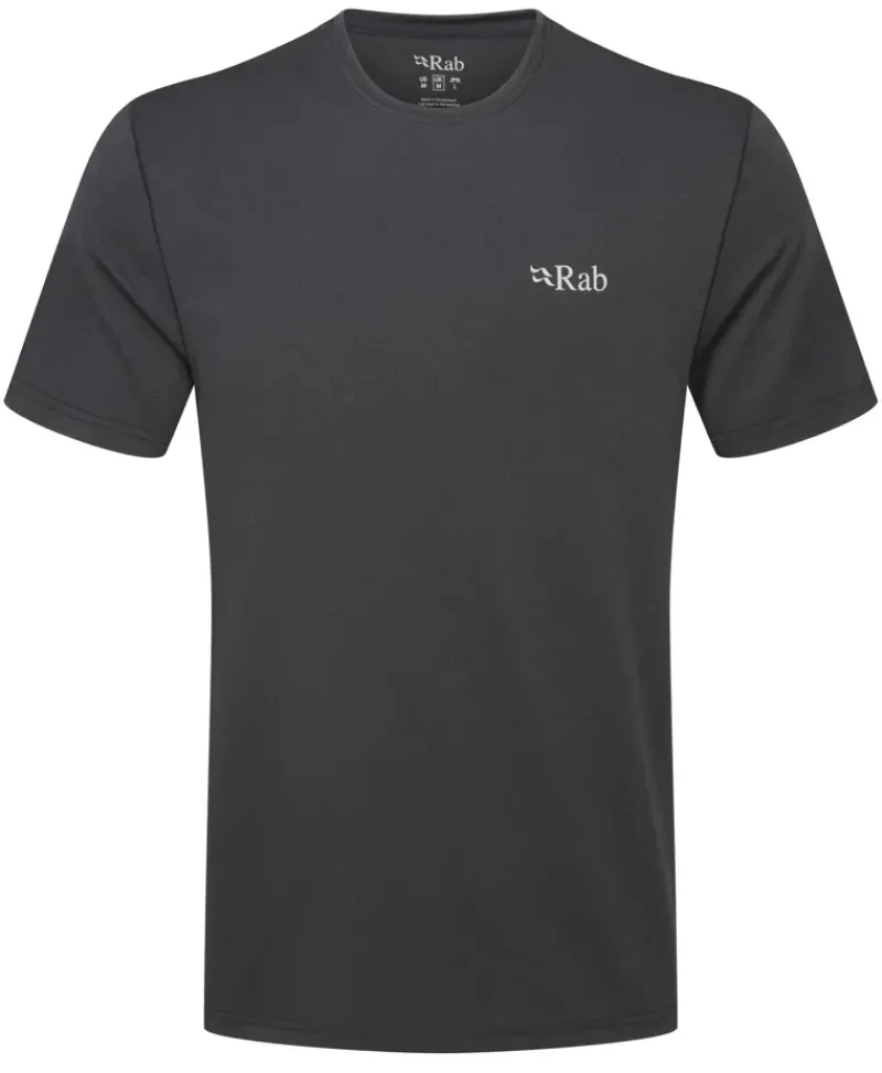 Rab T-Shirts & Baselayers-Mens Mantle Ridge Tee - Ebony