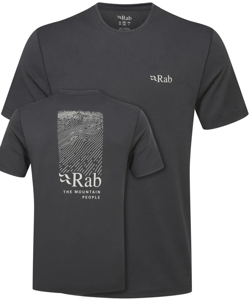 Rab T-Shirts & Baselayers-Mens Mantle Ridge Tee - Ebony
