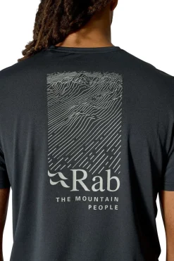 Rab T-Shirts & Baselayers-Mens Mantle Ridge Tee - Ebony